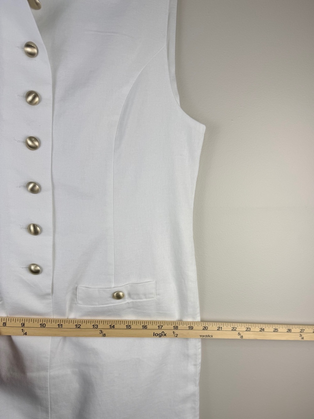 J. Crew Sleeveless White Button-Front Shift Dress size 8 - Picture 8 of 11